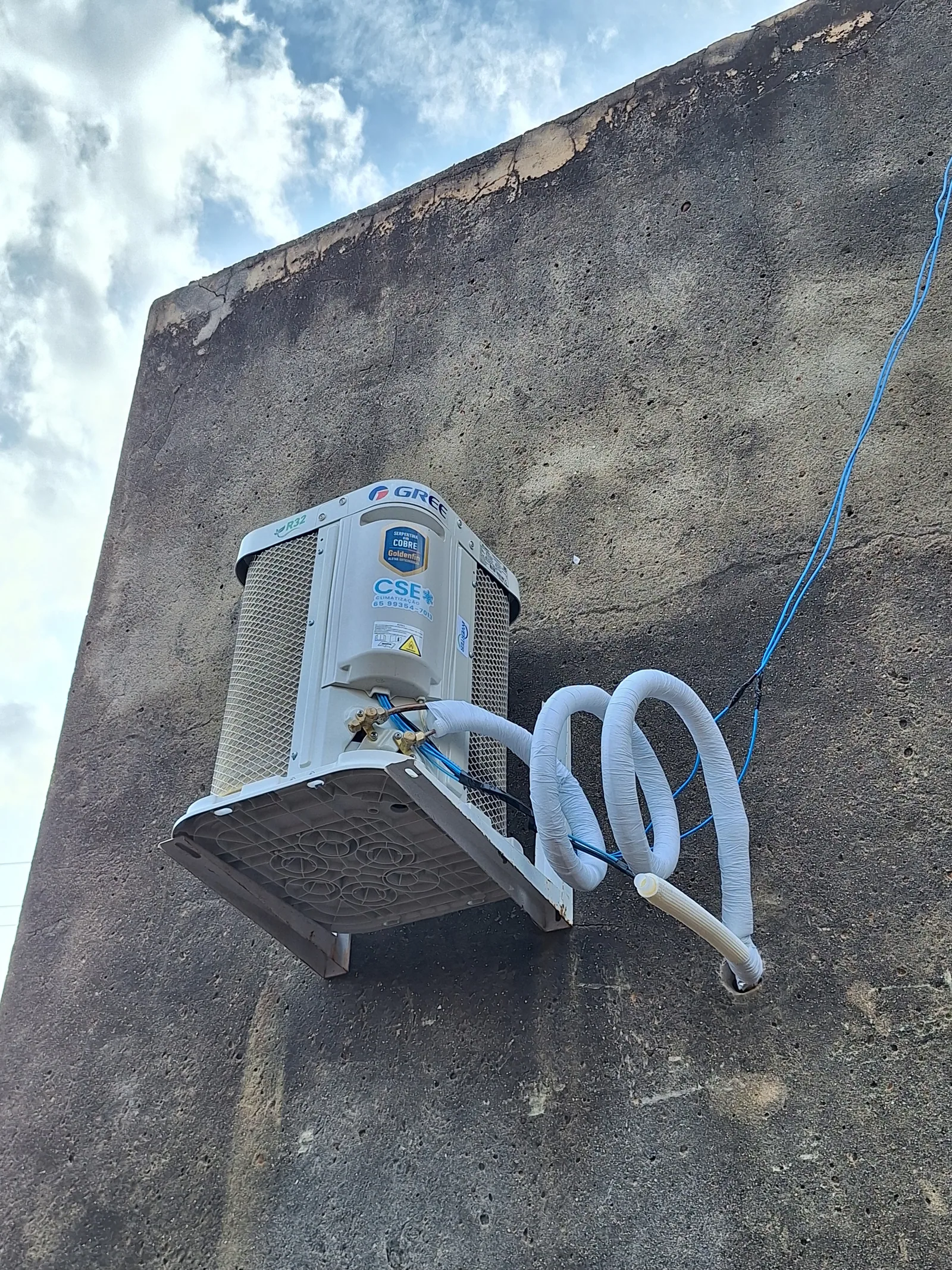 Condensadora Gree em parede — projeto CSE Climatização